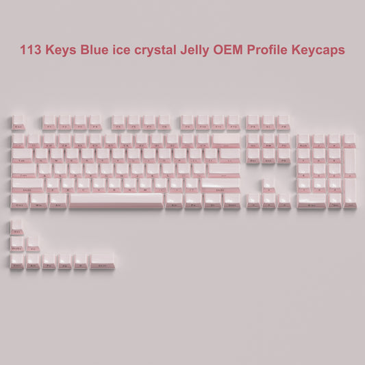 Jelly ABS Keycaps - 113 Keys - Pink