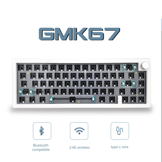GMK67 Hot-Swappable Keyboard - White