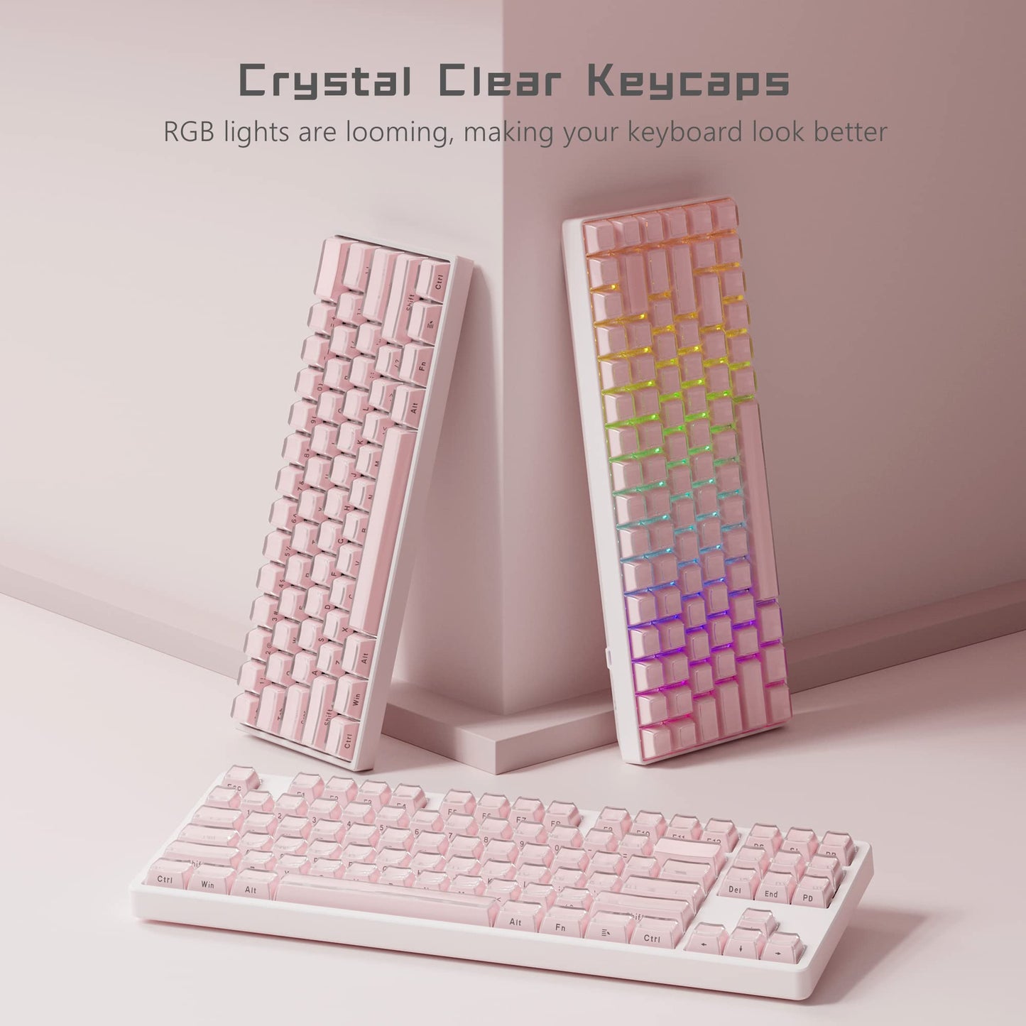 Jelly ABS Keycaps - 113 Keys - Pink